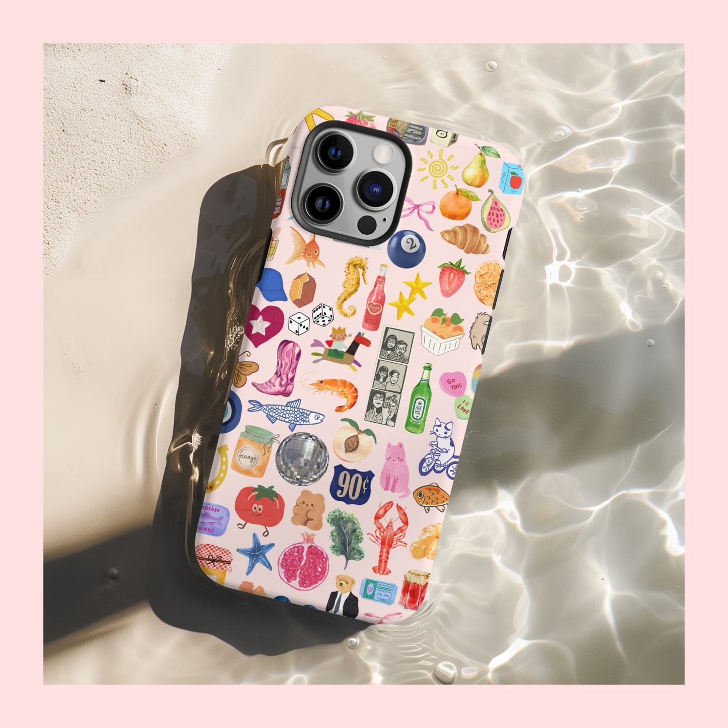 Pink Summer Collage Phone Case