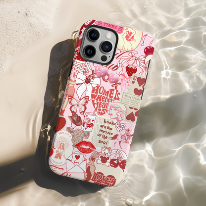Lucky You Red Collage Phone Case