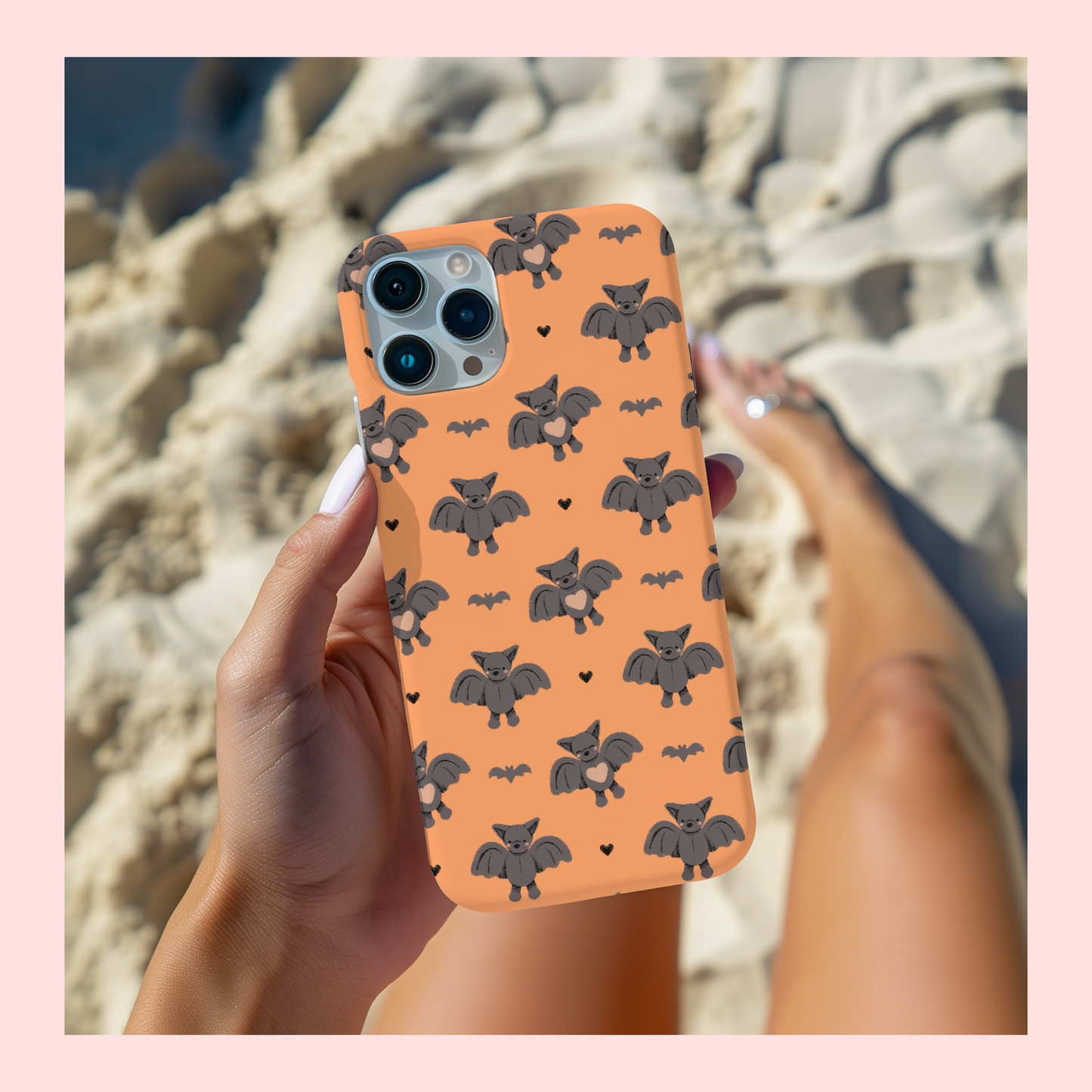 Batty for You (Orange) Phone Case