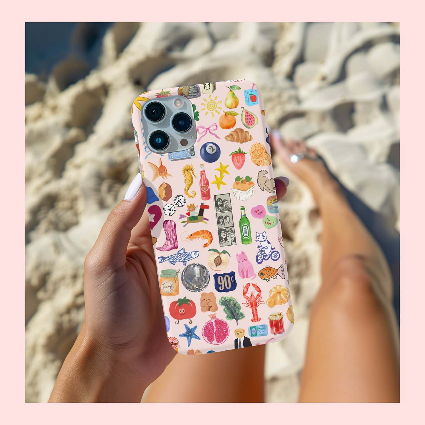 Pink Summer Collage Phone Case