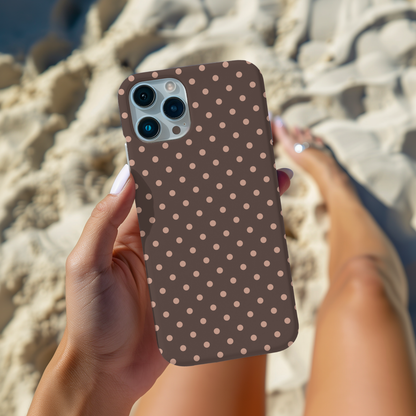 Polka Dot Mocha Case