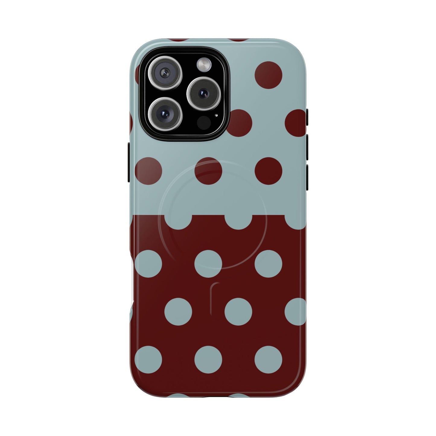 Blue & Brown Polka Dot Split Case