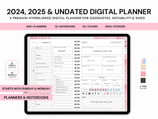 All-In-One Digital Planner Bundle 2024-2025
