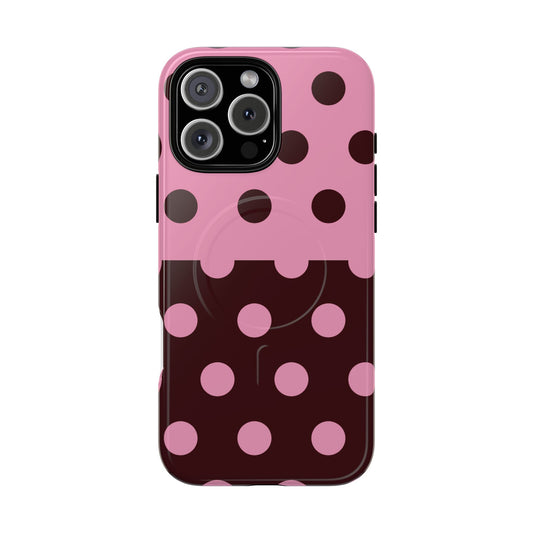 Pink & Brown Polka Dot Split Case