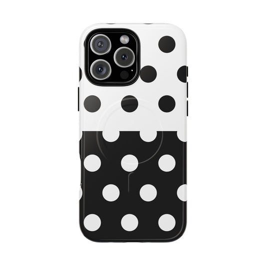 White and Black Polka Dot Split