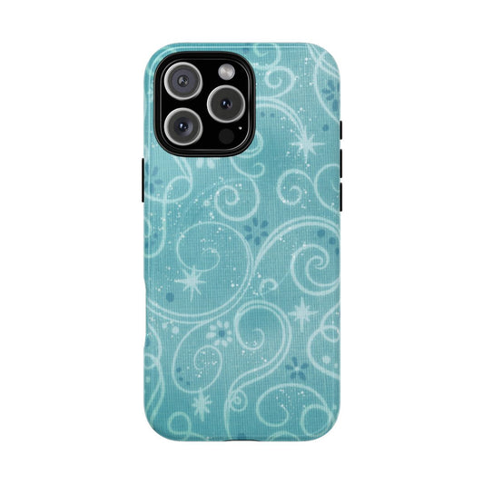 Blue Y2K Swirls Case