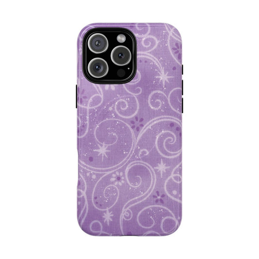 Purple Y2K Swirls Case