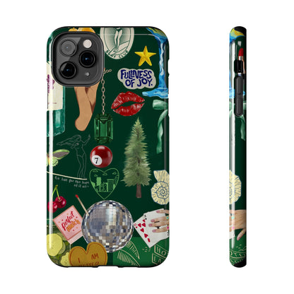 Vintage Green Phone Case (Green Background)