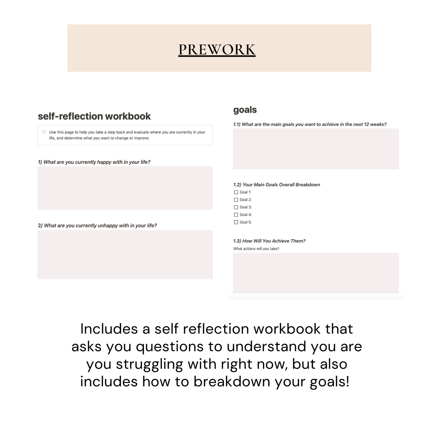 Glow Up Notion Templates | Biege - Wellness By Her Shop