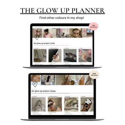 Glow Up Notion Templates | Green - Wellness By Her Shop